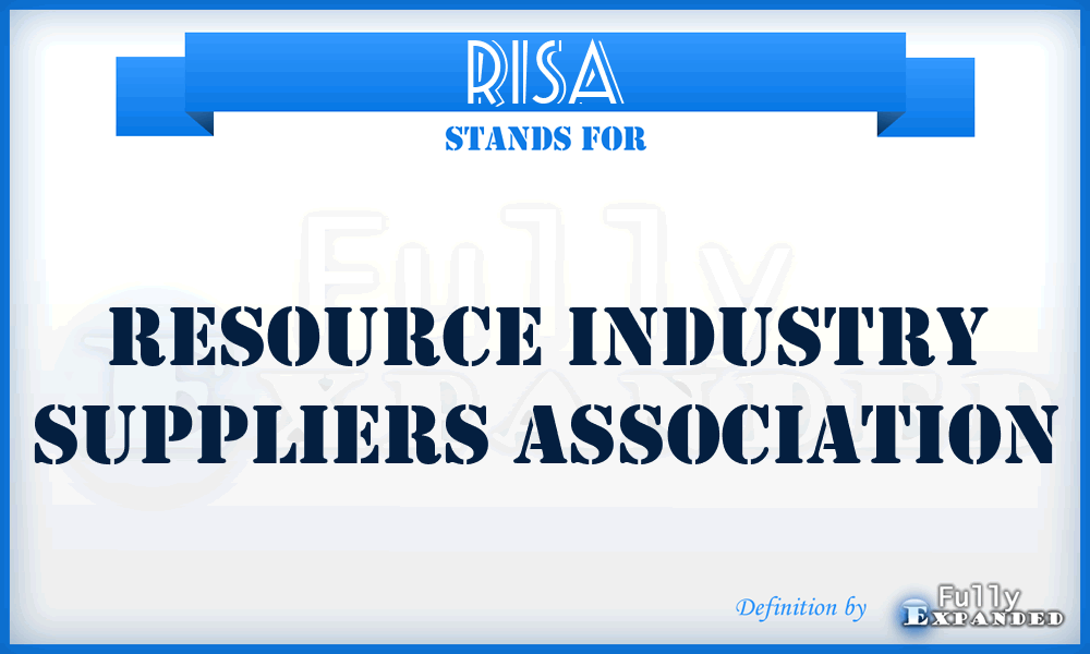 RISA - Resource Industry Suppliers Association