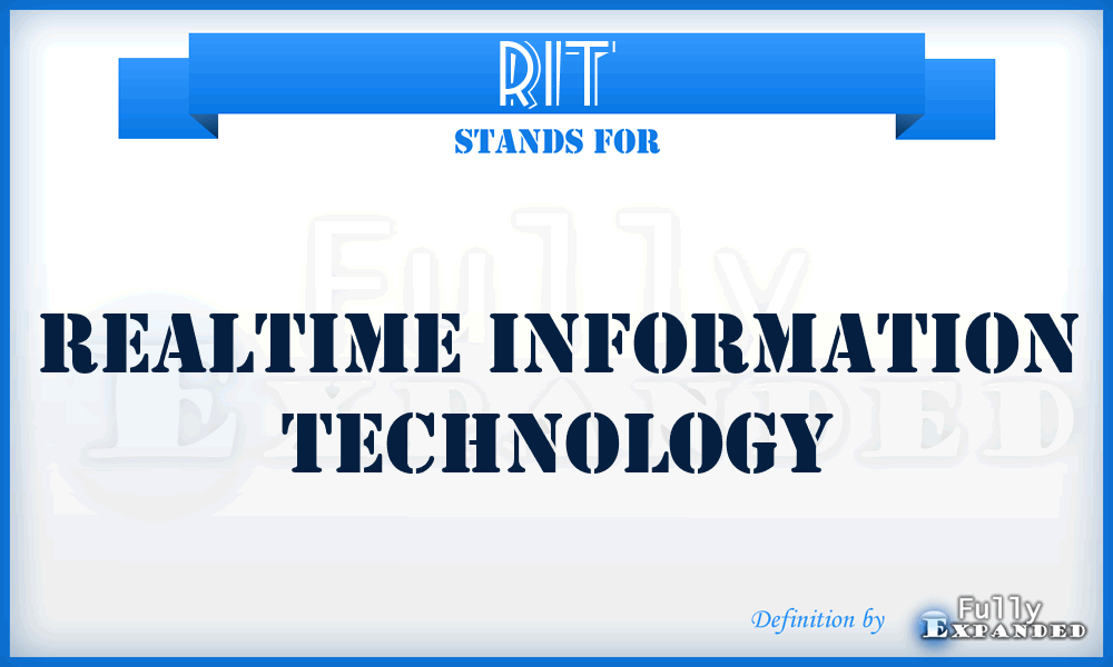 RIT - Realtime Information Technology