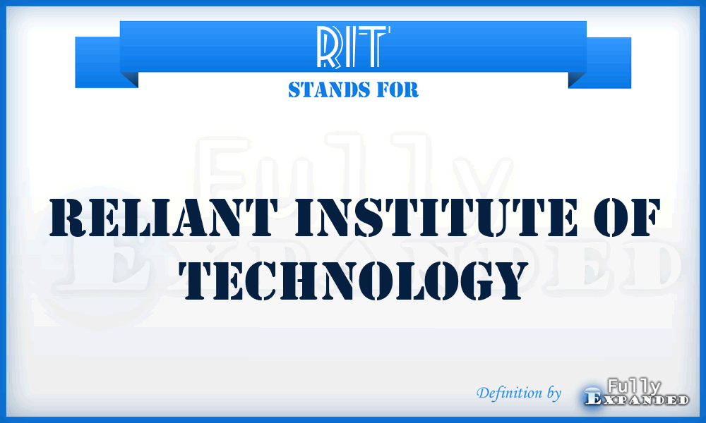 RIT - Reliant Institute of Technology