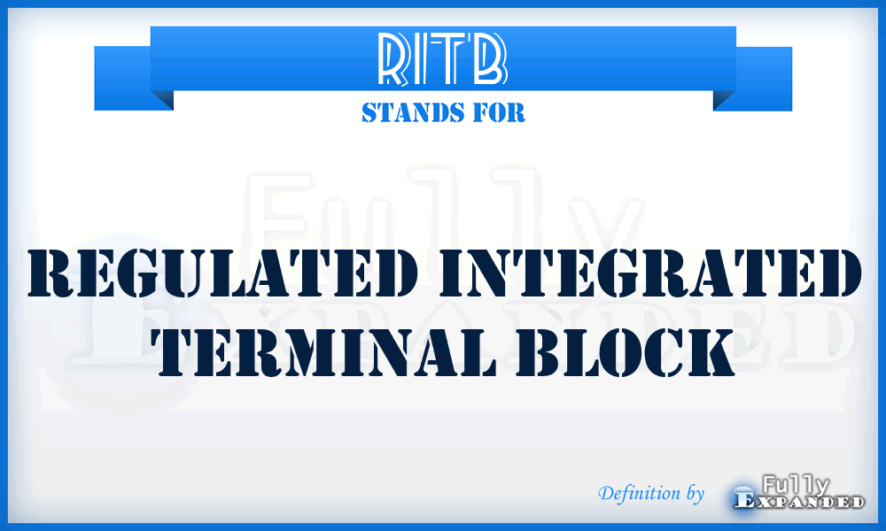 RITB - regulated integrated terminal block