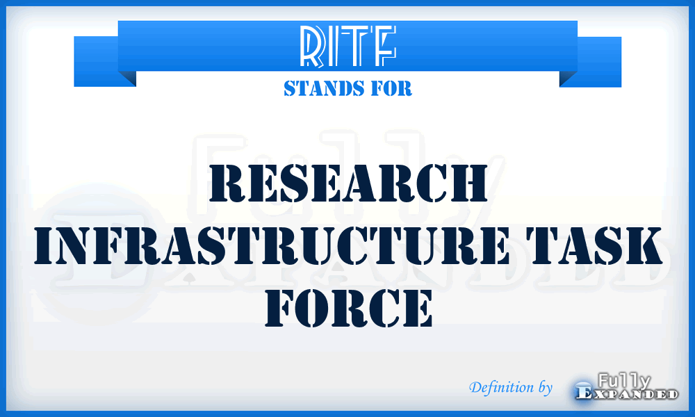 RITF - Research Infrastructure Task Force