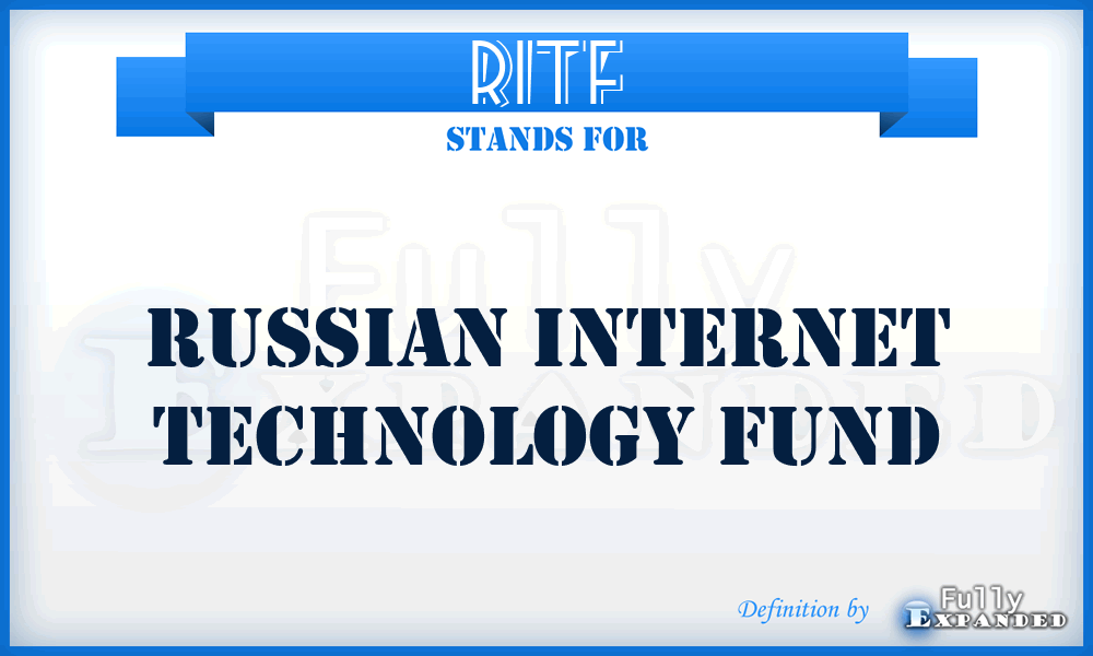 RITF - Russian Internet Technology Fund
