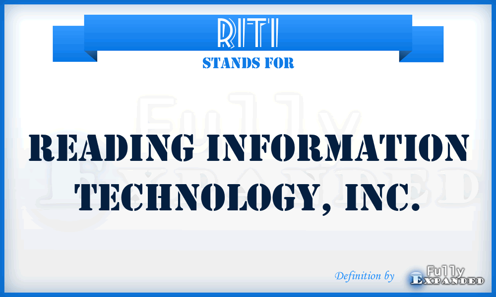 RITI - Reading Information Technology, Inc.