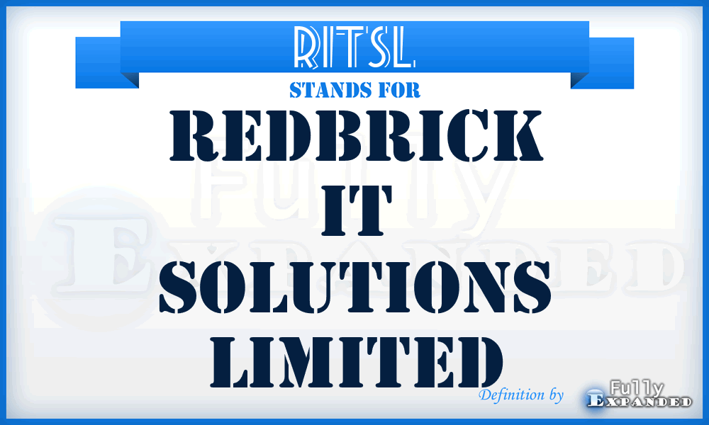 RITSL - Redbrick IT Solutions Limited