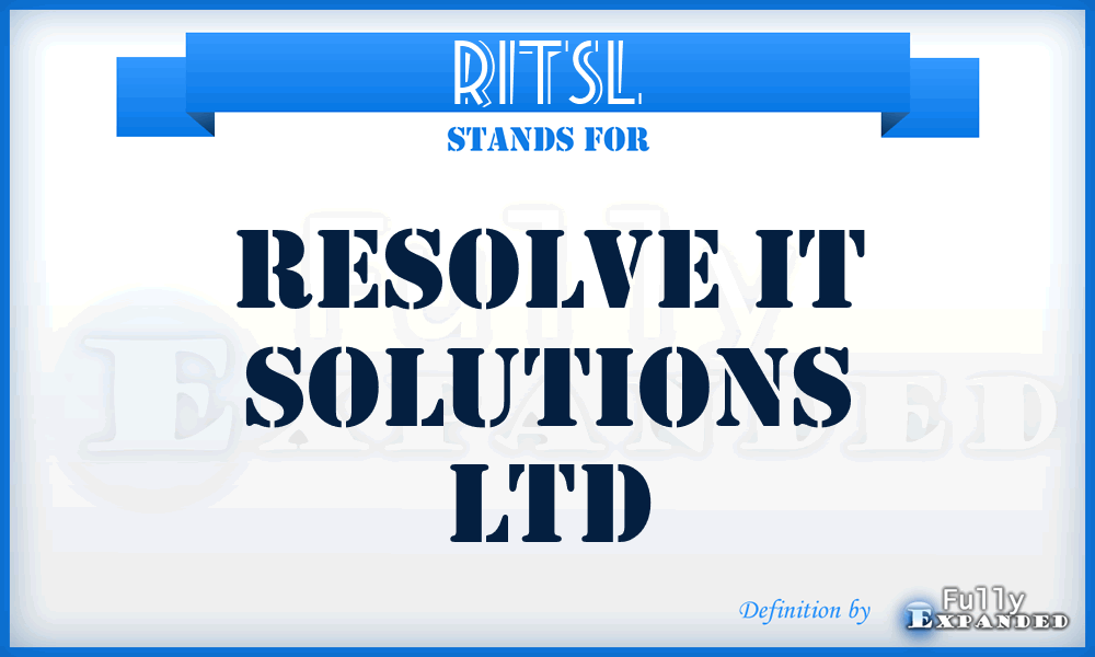 RITSL - Resolve IT Solutions Ltd