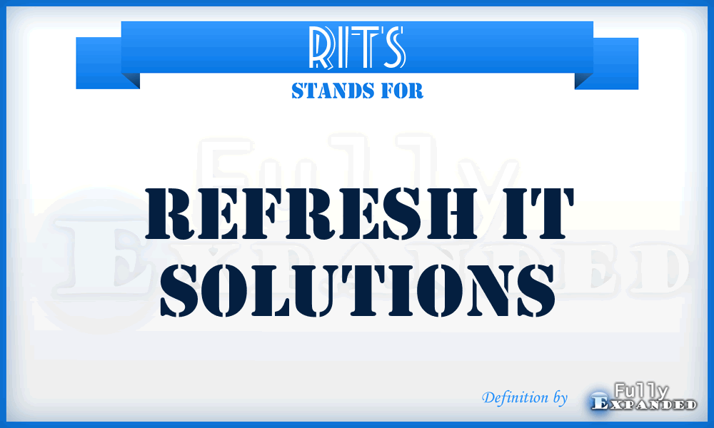 RITS - Refresh IT Solutions