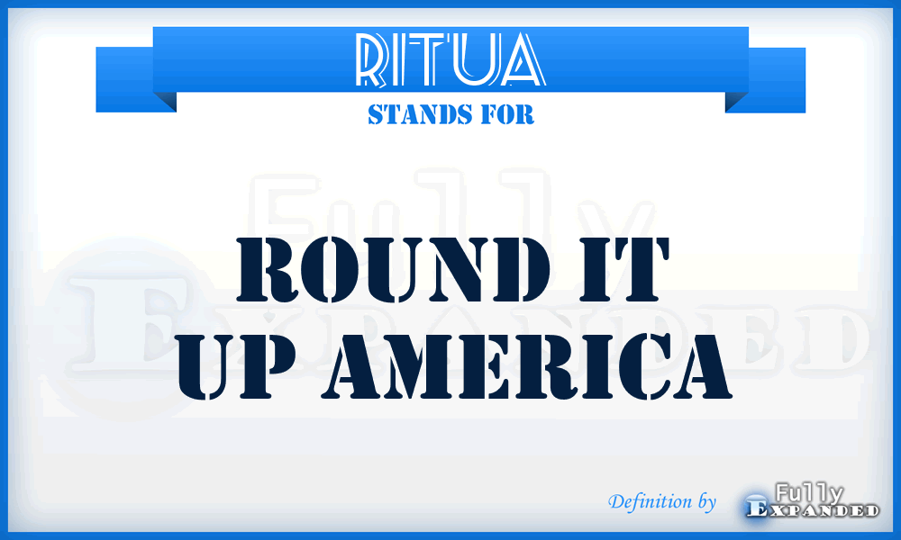 RITUA - Round IT Up America