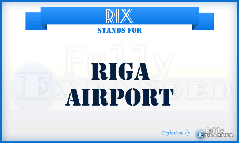 RIX - Riga airport
