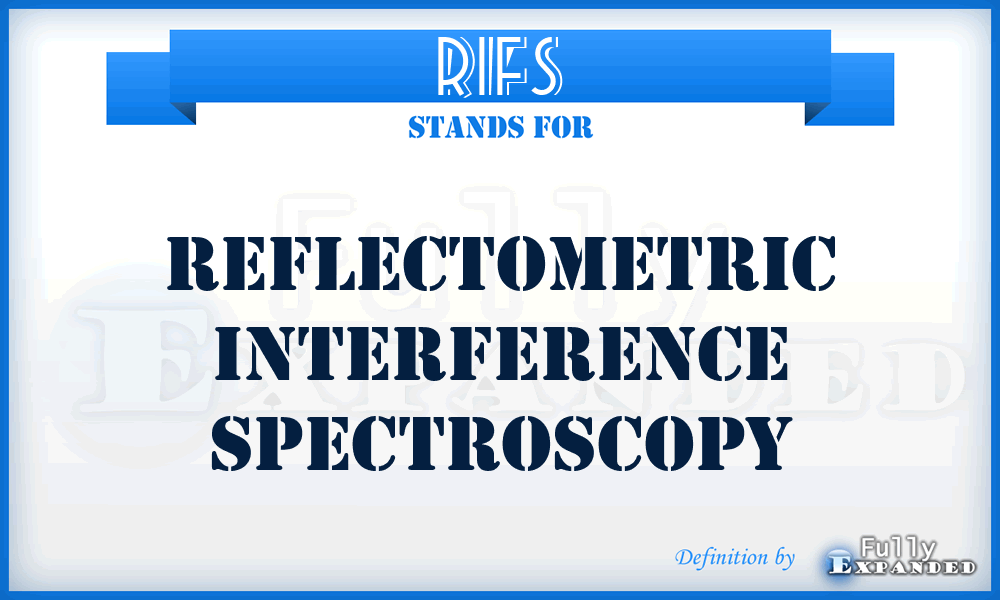 RIfS - Reflectometric interference spectroscopy