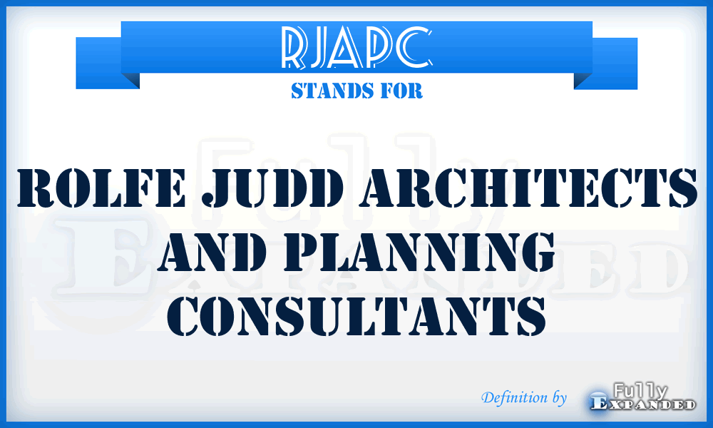 RJAPC - Rolfe Judd Architects and Planning Consultants