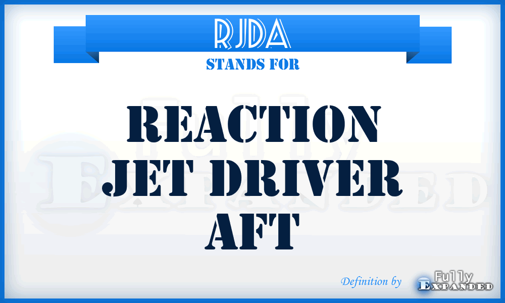 RJDA - Reaction Jet Driver Aft
