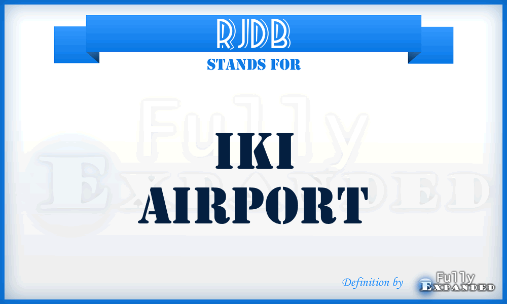 RJDB - Iki airport