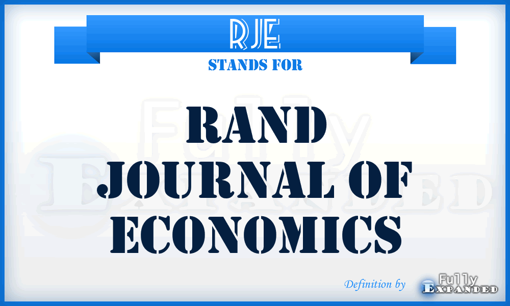 RJE - RAND Journal of Economics
