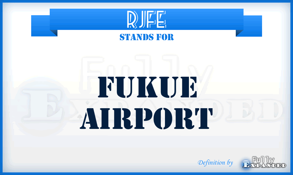 RJFE - Fukue airport