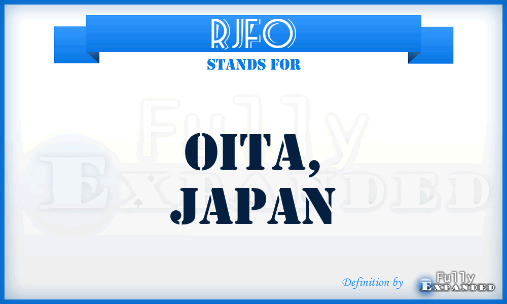 RJFO - Oita, Japan