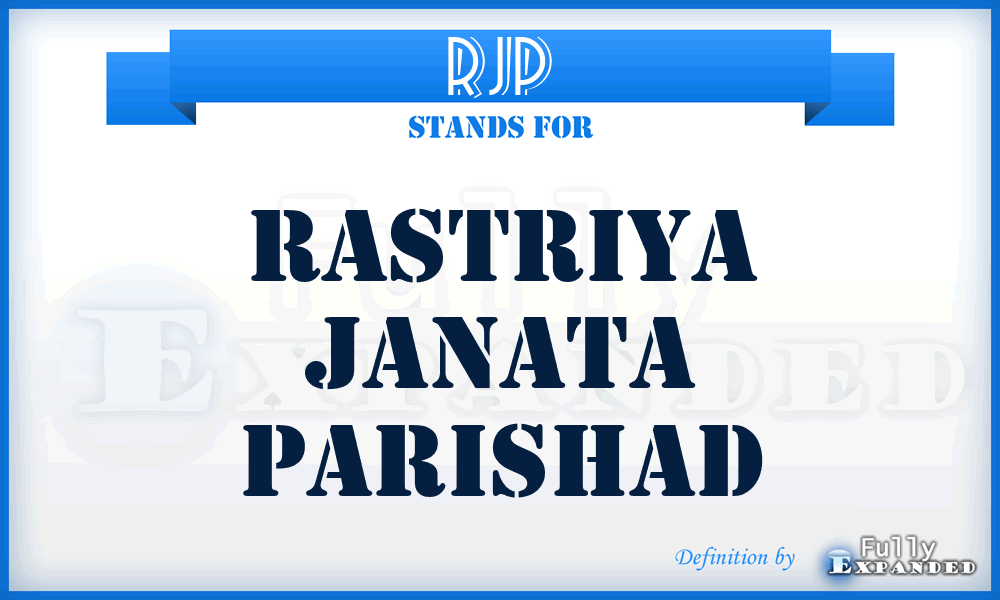 RJP - Rastriya Janata Parishad