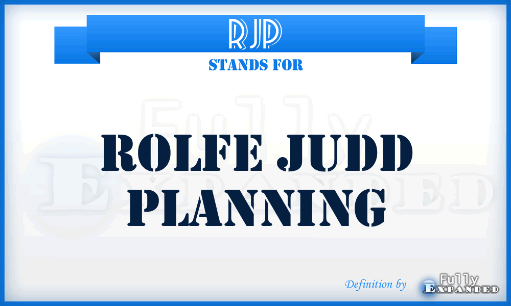 RJP - Rolfe Judd Planning