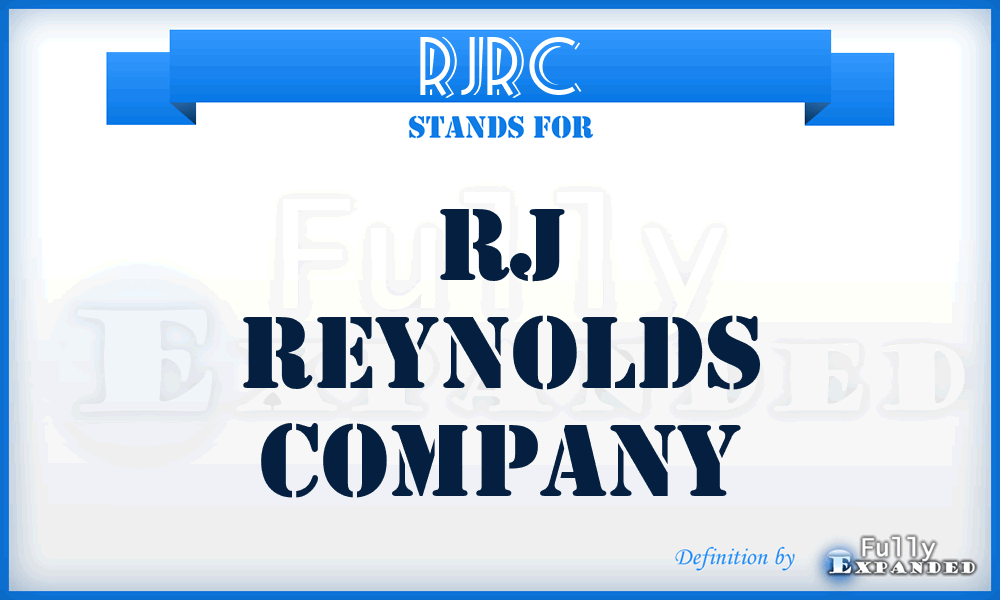 RJRC - RJ Reynolds Company