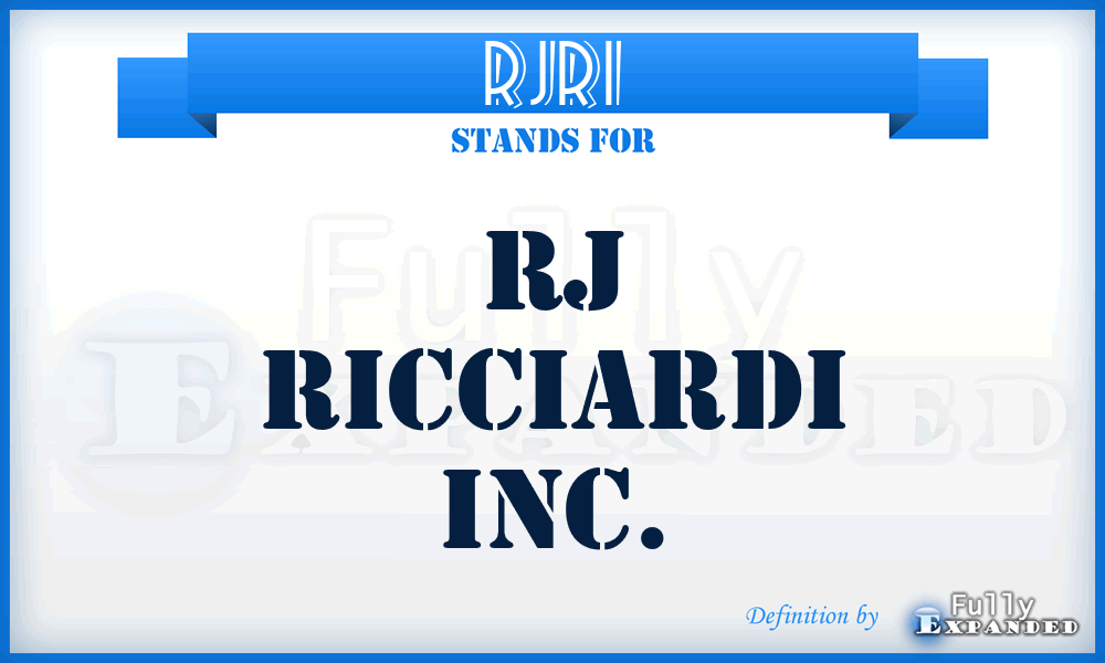 RJRI - RJ Ricciardi Inc.