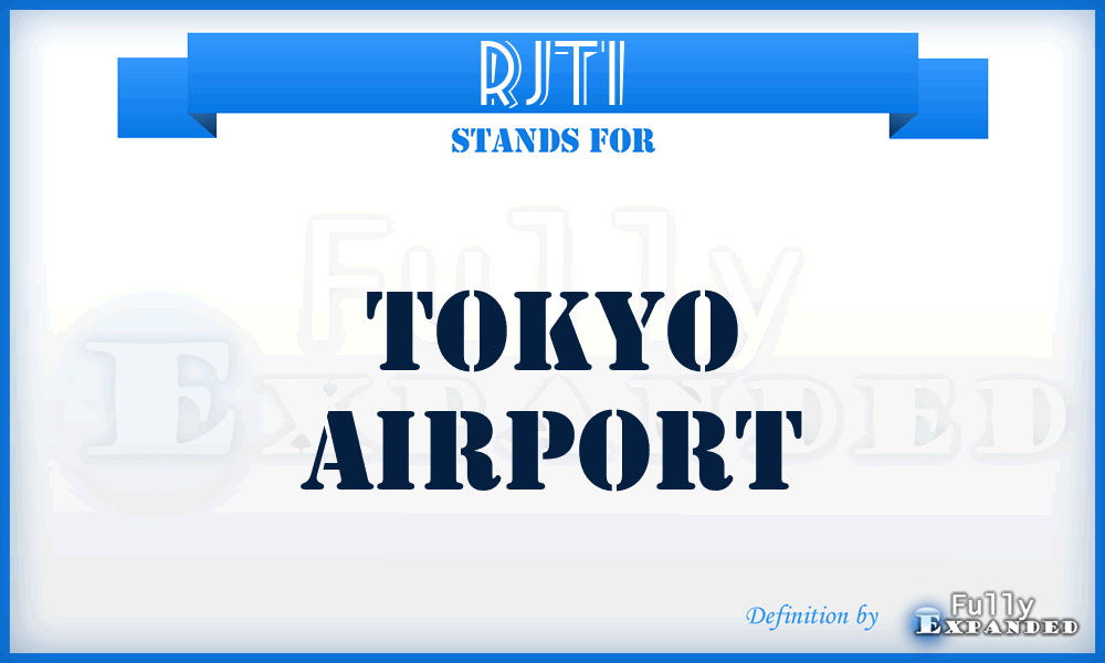 RJTI - Tokyo airport