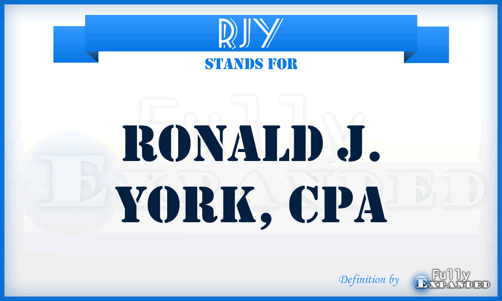 RJY - Ronald J. York, CPA