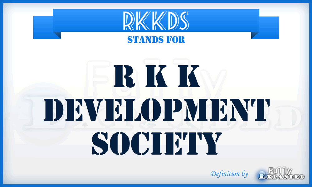 RKKDS - R K K Development Society