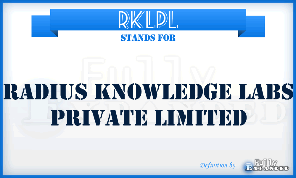 RKLPL - Radius Knowledge Labs Private Limited