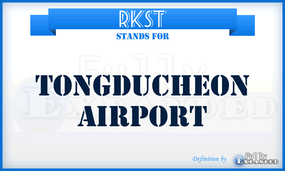 RKST - Tongducheon airport