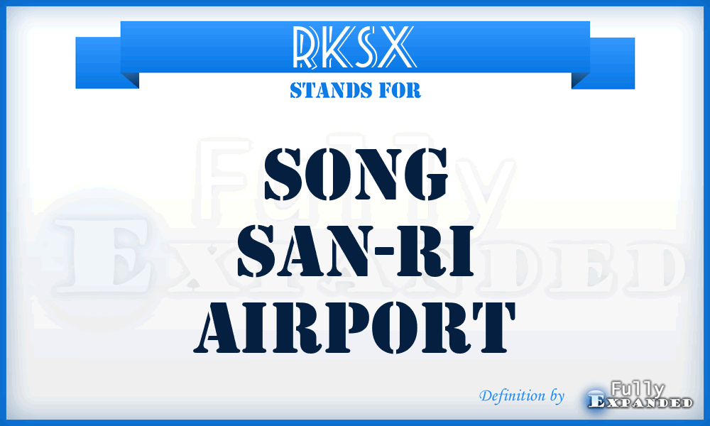RKSX - Song San-Ri airport