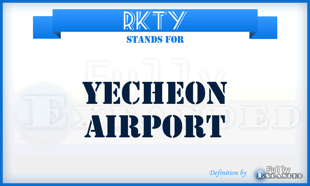 RKTY - Yecheon airport