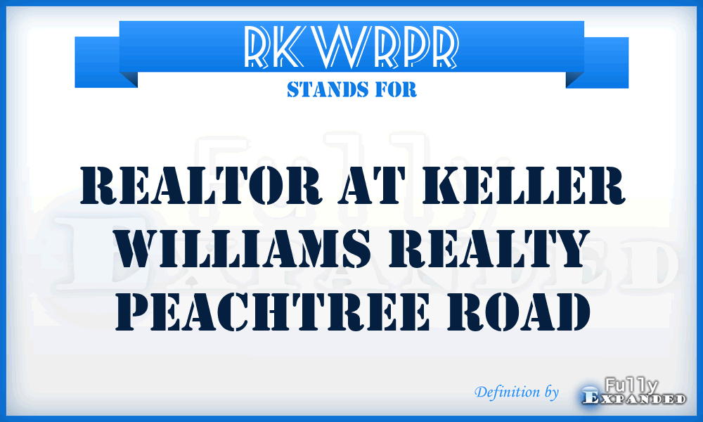 RKWRPR - Realtor at Keller Williams Realty Peachtree Road