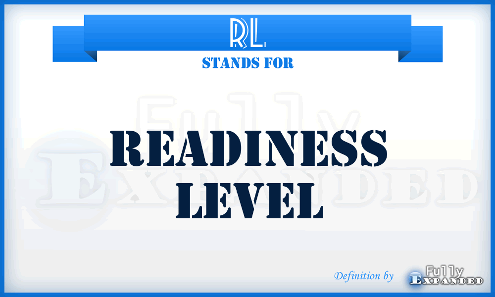 RL - Readiness Level