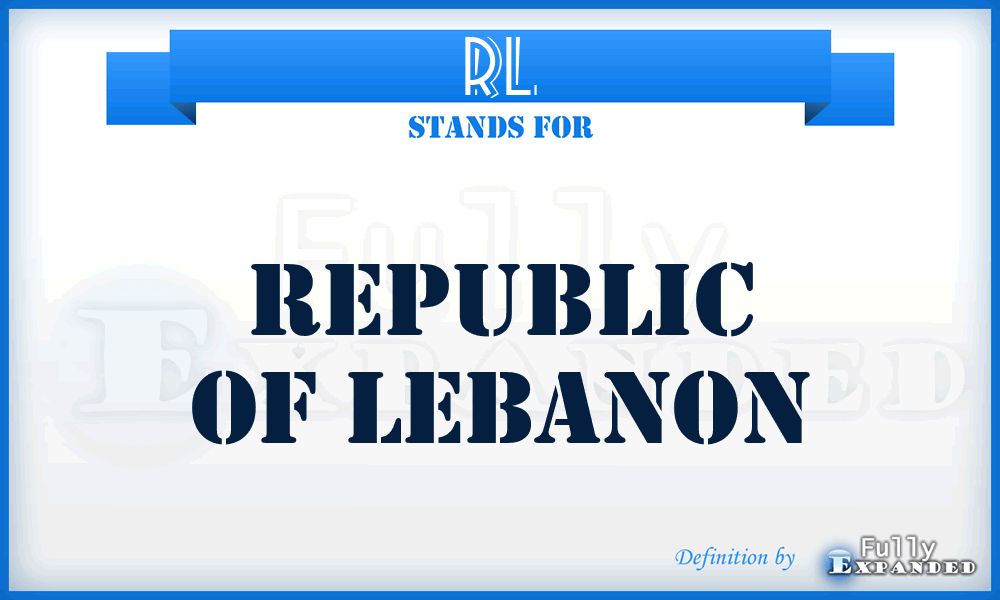 RL - Republic of Lebanon