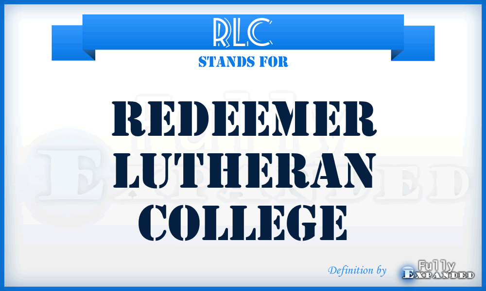 RLC - Redeemer Lutheran College