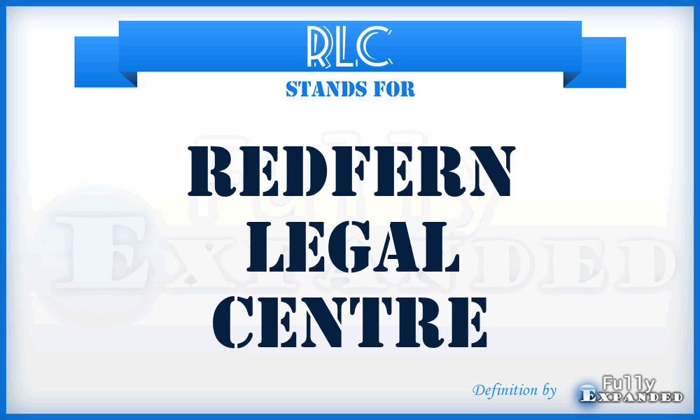 RLC - Redfern Legal Centre
