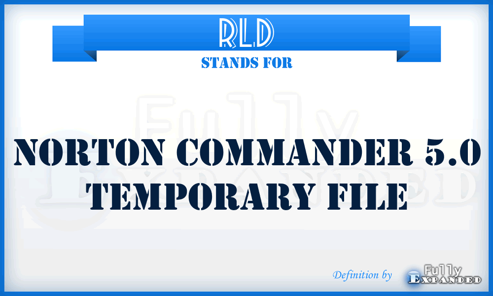 RLD - Norton Commander 5.0 Temporary file