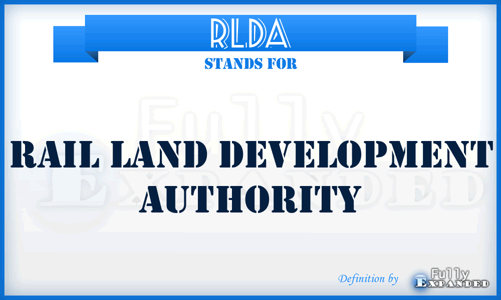 RLDA - Rail Land Development Authority