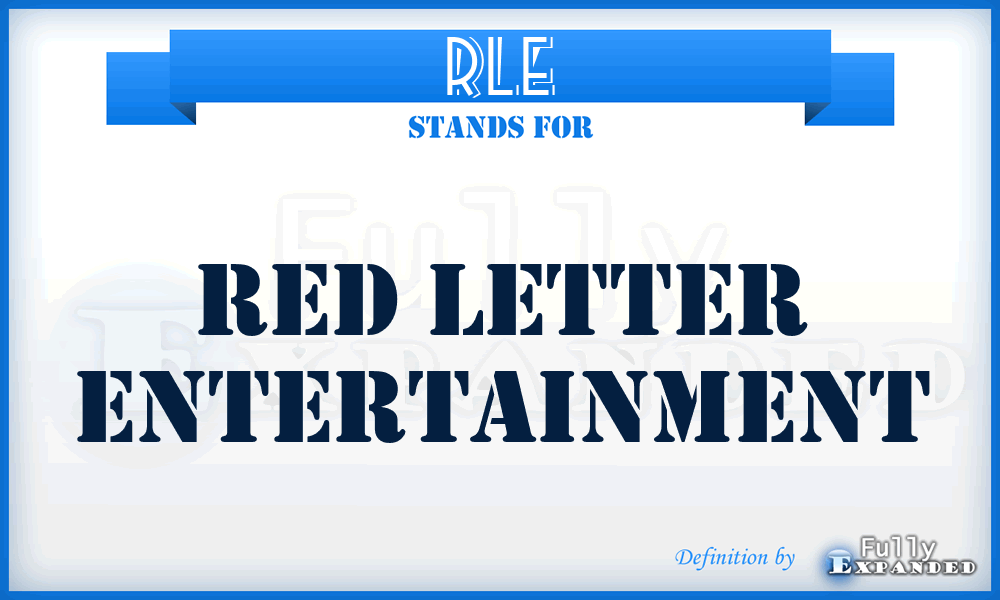 RLE - Red Letter Entertainment