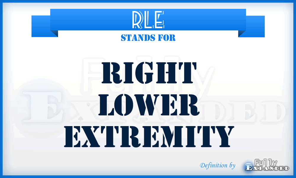 RLE - Right lower extremity