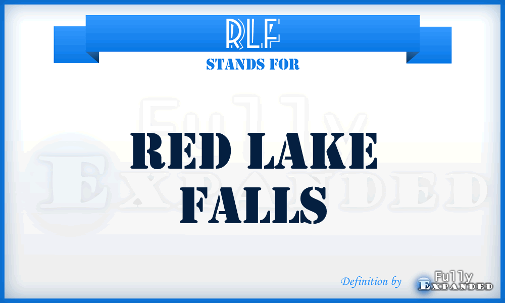 RLF - Red Lake Falls