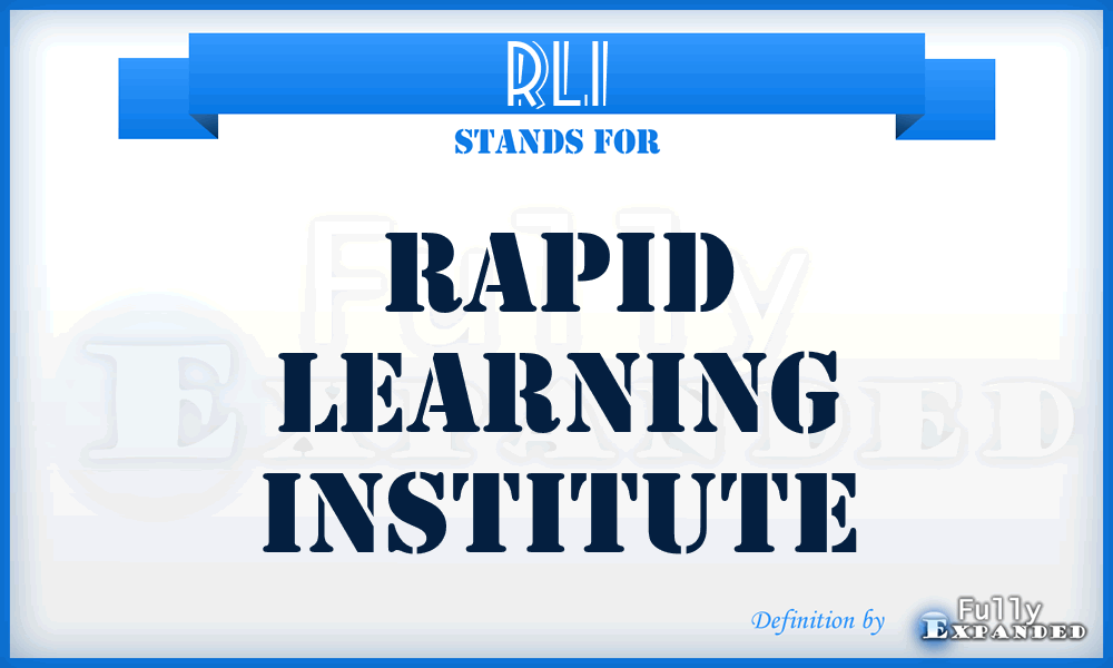 RLI - Rapid Learning Institute