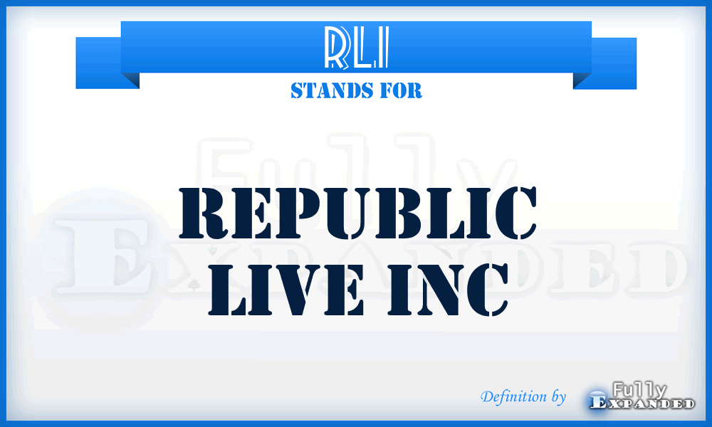 RLI - Republic Live Inc