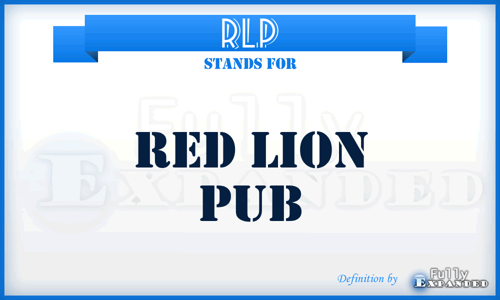 RLP - Red Lion Pub