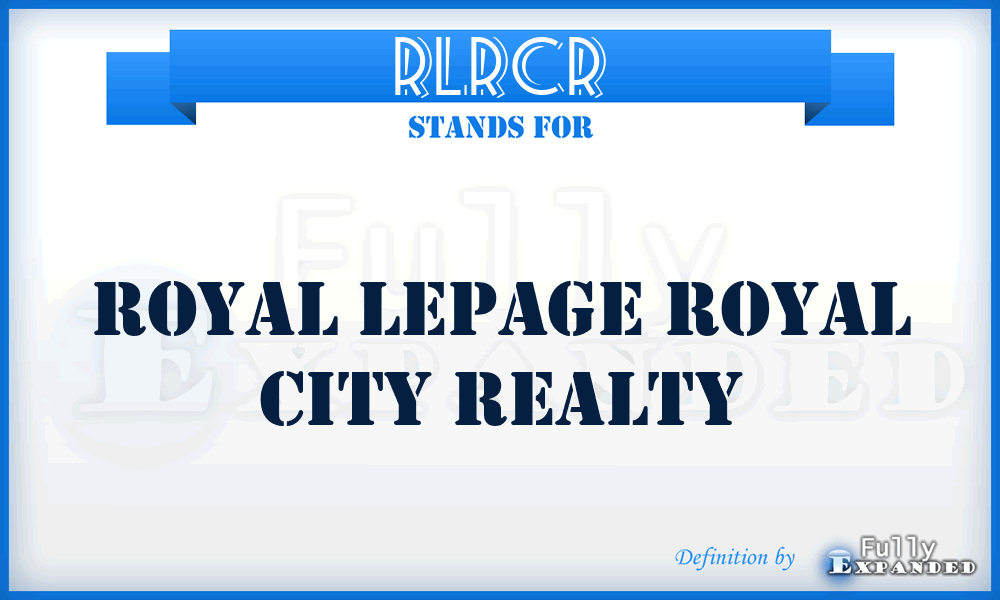 RLRCR - Royal Lepage Royal City Realty
