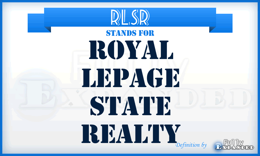 RLSR - Royal Lepage State Realty