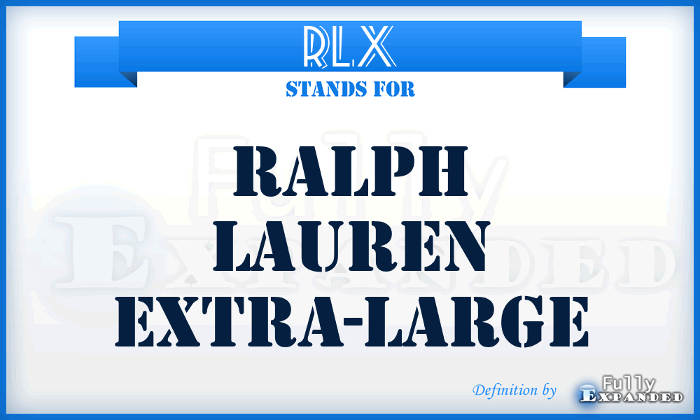RLX - Ralph Lauren Extra-large