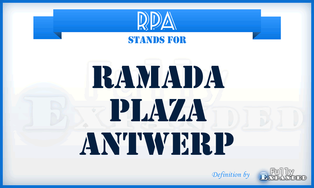 RPA - Ramada Plaza Antwerp