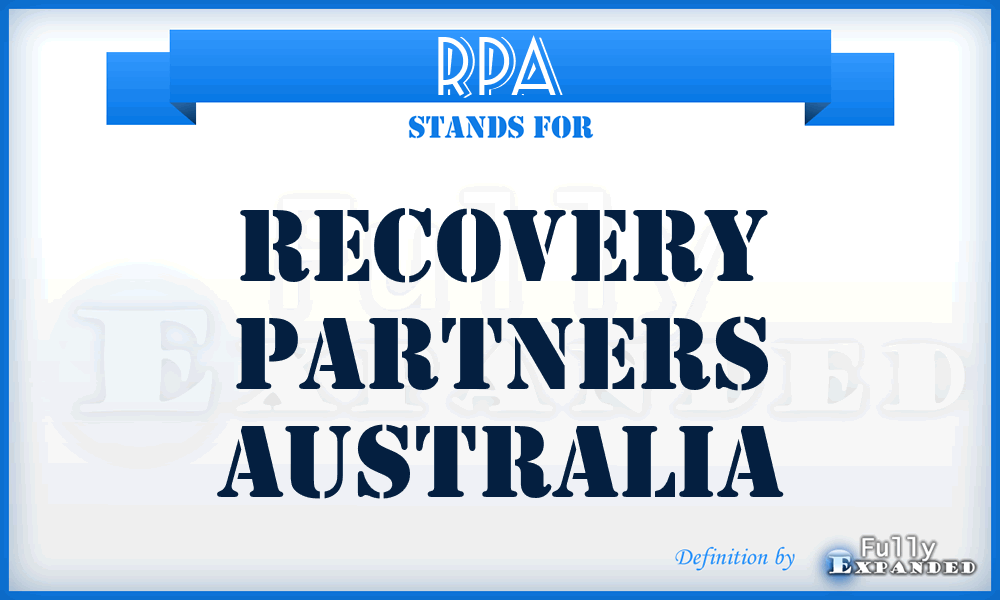 RPA - Recovery Partners Australia