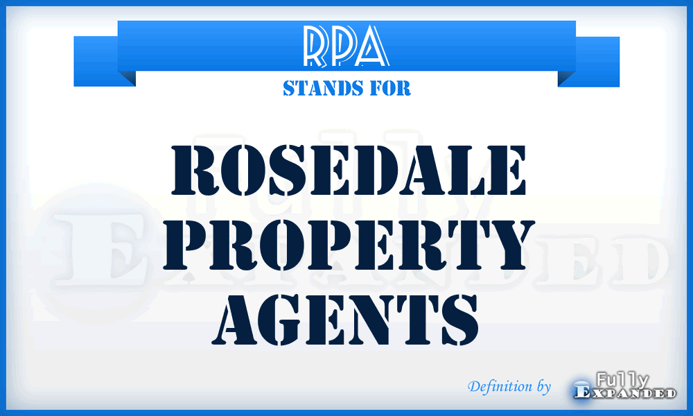 RPA - Rosedale Property Agents