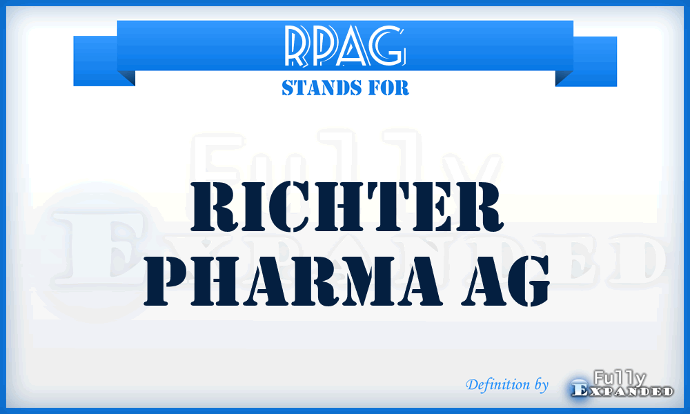 RPAG - Richter Pharma AG